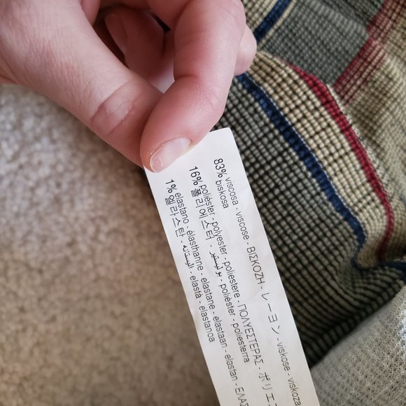 ZARA ; 3/4 SLEEVE MIDI STRIPE SWEATER DRESS - Picture 9 of 9